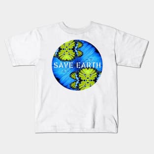 Save Earth Global Warming Climate Change Go Green Earth Day Kids T-Shirt